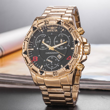 正品因维克塔invicta金绿色水鬼霸气方形大表盘多功能男手表32074