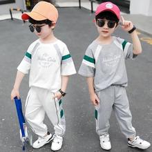 男童夏装套装2023新款韩版宝宝帅气宽松夏季儿童短袖运动两件套潮