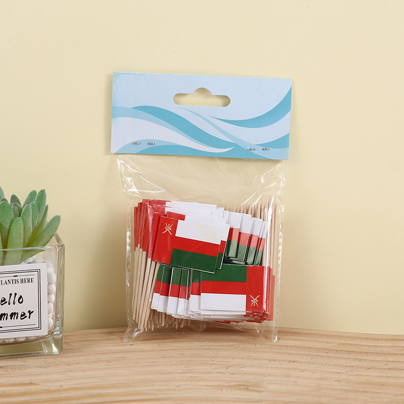 Factory Direct Supply Flag Toothstick Ktv Fruit Cake Disposable Prod Creative Mini Art Toothpick Decorative Art Sign