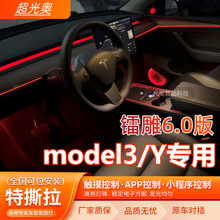 适用特斯拉氛围灯tsl氛围灯model3Y氛围灯镭雕氛围灯毛豆氛围灯