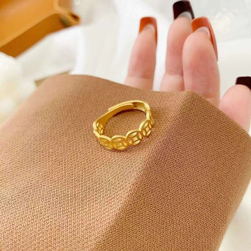 Simple Fashion Line Ring Female Personalized Cold Style Ins Popular Net Red Special-Interest Design Open Index Finger Ring Female