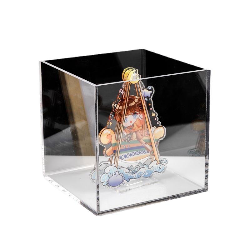Acrylic Display Box Anime Garage Kits Building Block Model Blind Box Toy Street View Transparent Storage Box Dust Cover