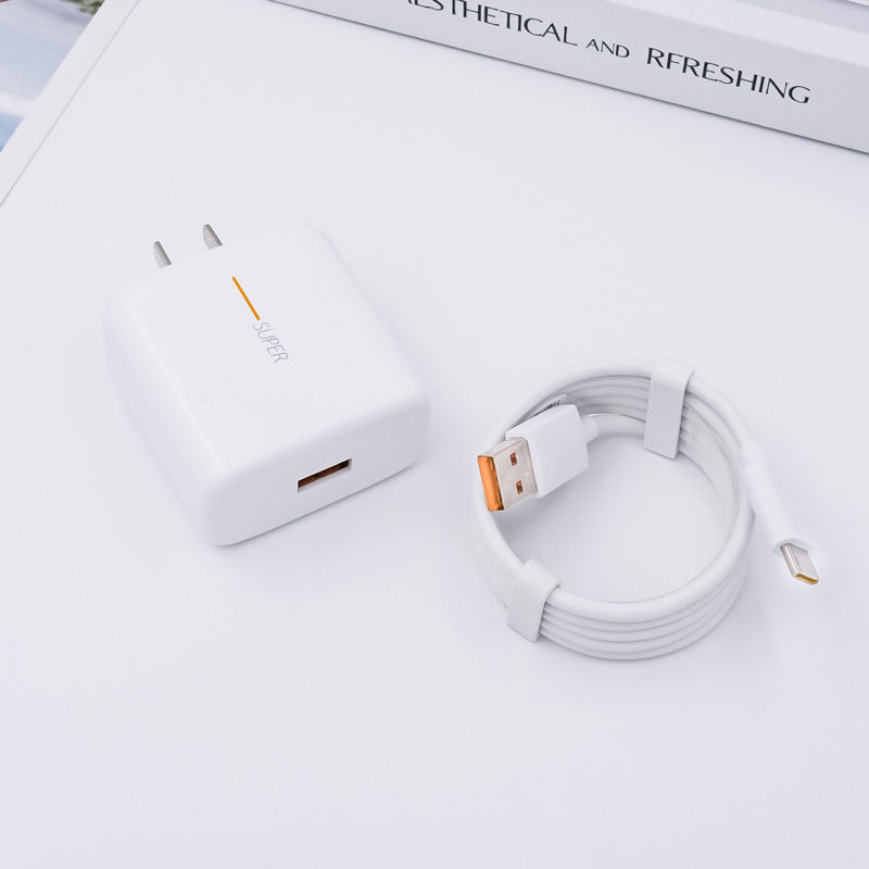 适用oppo充电器头65w超级闪充头reno5protype-c手机数据线findx3