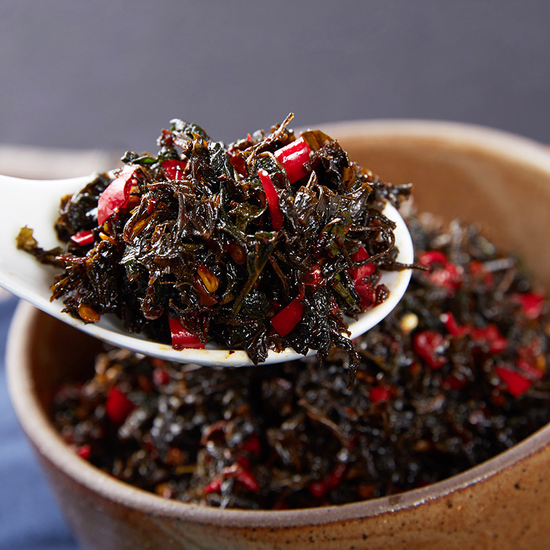 湖南特产秘制调味紫苏酱农家腌制辣椒酱菜开味下饭罐装咸菜开胃菜