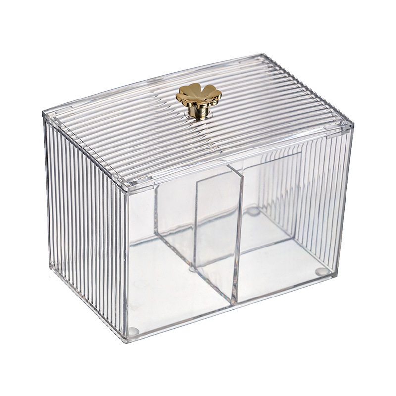 Clover Storage Box Cotton Swab Cotton Puff Separated Storage Box Household Small Object Desktop Storage Jewelry Storage Box