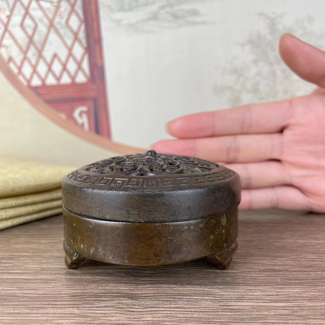 古风老式香炉大明宣德炉香薰炉摆件老物件旧货铜器古玩古董收藏