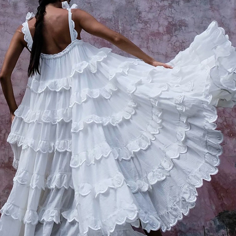 上衣荷叶边裙摆图片