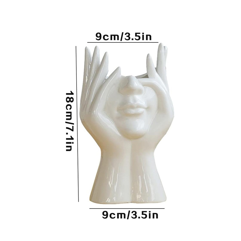 Human Body Ceramic Vase Human Body Modeling Art Vase Nordic Home Decoration Ceramic Vase White Ceramic Vase