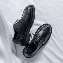 黑色皮鞋男士英伦风正装商务增高结婚新郎鞋西装感休闲男款鞋