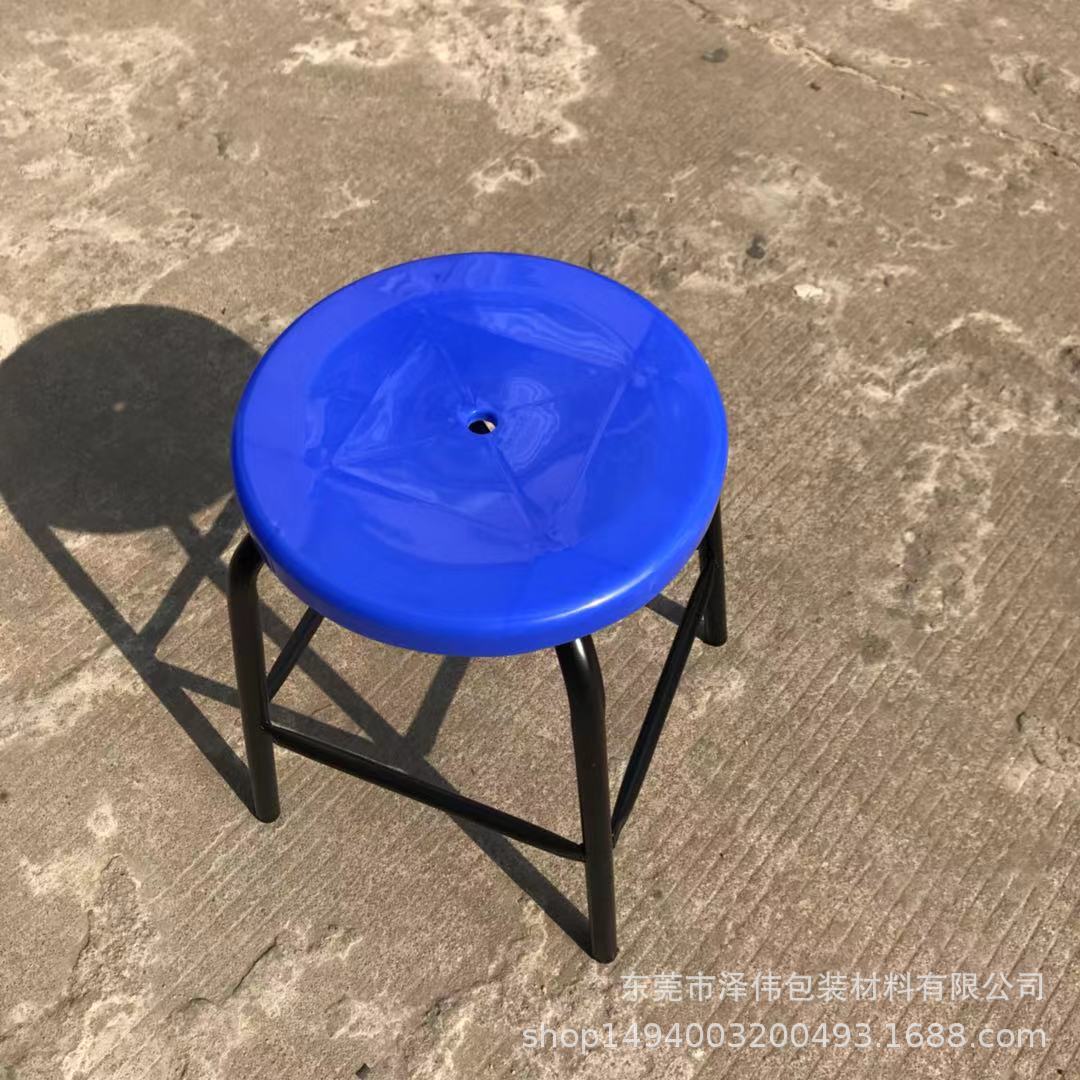 厂家供应塑料圆凳电子厂流水线工椅防静电塑料椅钢塑加高铁脚圆凳