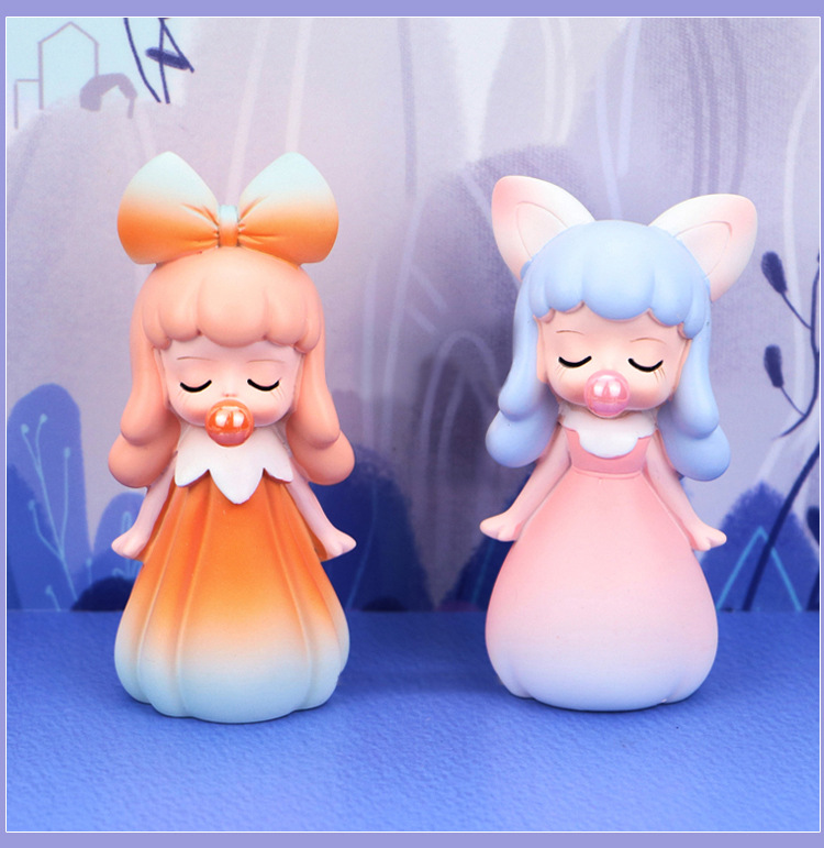 少女心泡泡女孩盲盒玩具手办摆件公仔女生版可爱萌七夕情人节礼物