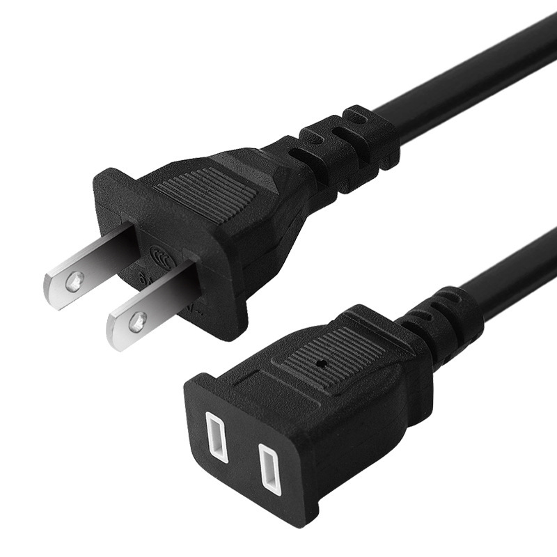 日本电源延长线 二插电视风扇两孔公母插头插座 家用两孔连接线