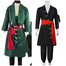 海贼王索隆黑色和服cos服 绿色海贼王索隆cosplay服装