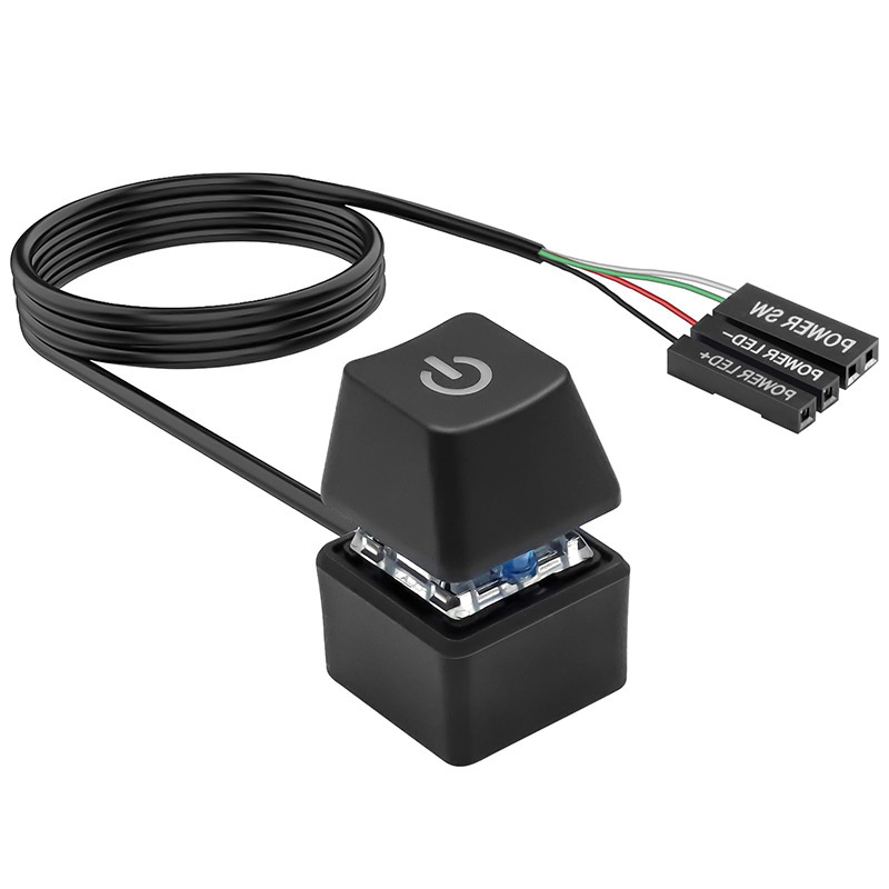 开机电脑开关键台式电脑延长线外接外置开机主机网咖机键外置外部