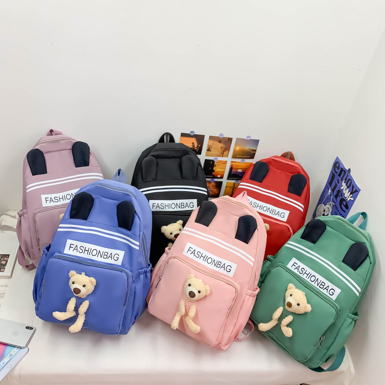 2023 New Girls Schoolbag Popular Middle School Students School Bag Large Capacity Campus Leisure Simple Backpack