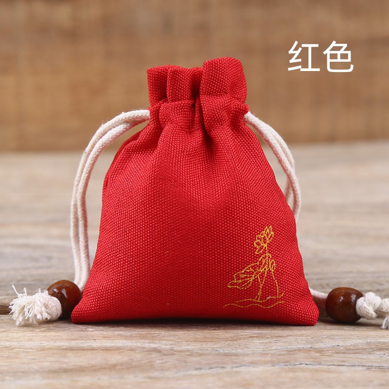 Jewelry Bag Buggy Bag Drawstring Bag Drawstring Handmade Silk Pouch Collectables-Autograph Bag Braclet Bag Lotus Linen Sack Small Cup Bag