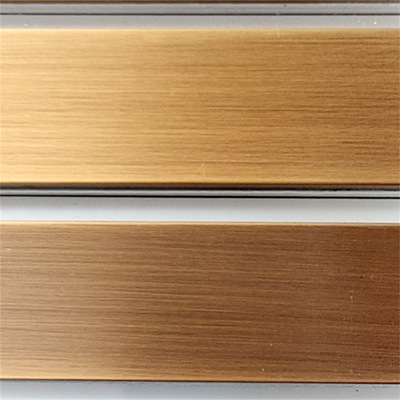 现货销售铜氧化着色氧化着色氟碳漆罩面黄铜装饰线条上色浙江绍兴