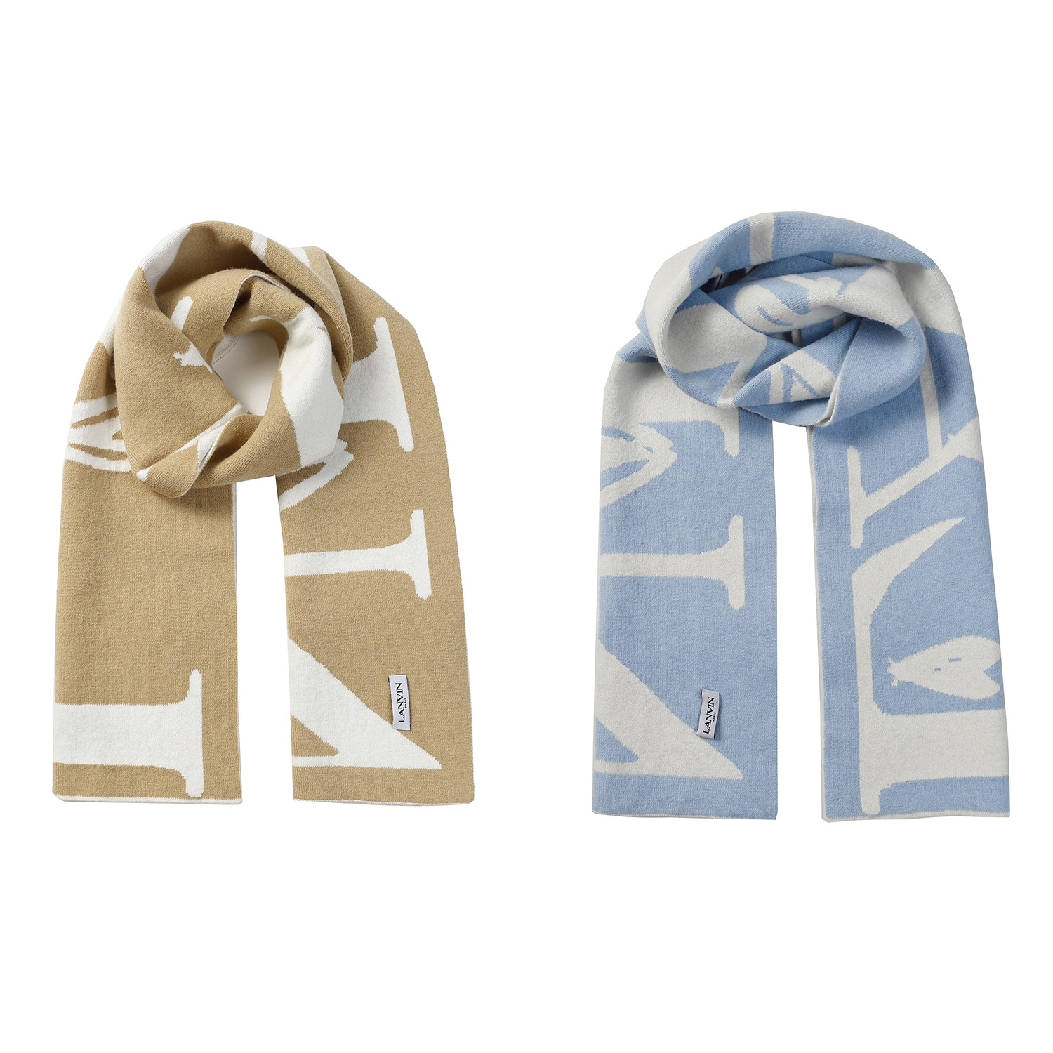 一件代发潮牌浪凡lanvin x pronounce胶囊系列 logo 温暖厚围巾
