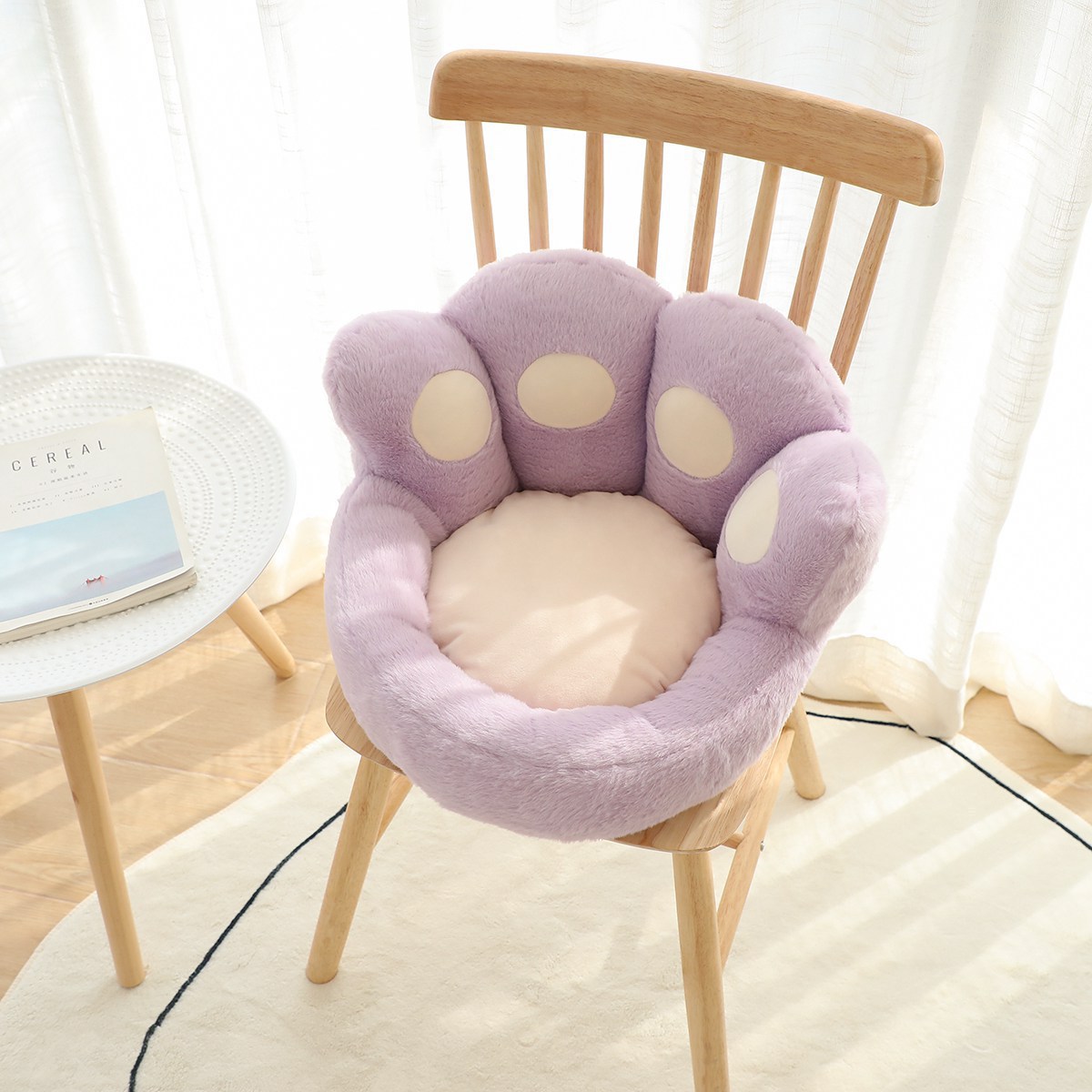 可爱熊掌半包围坐垫办公室座椅靠垫懒人一体沙发飘窗榻榻米坐垫