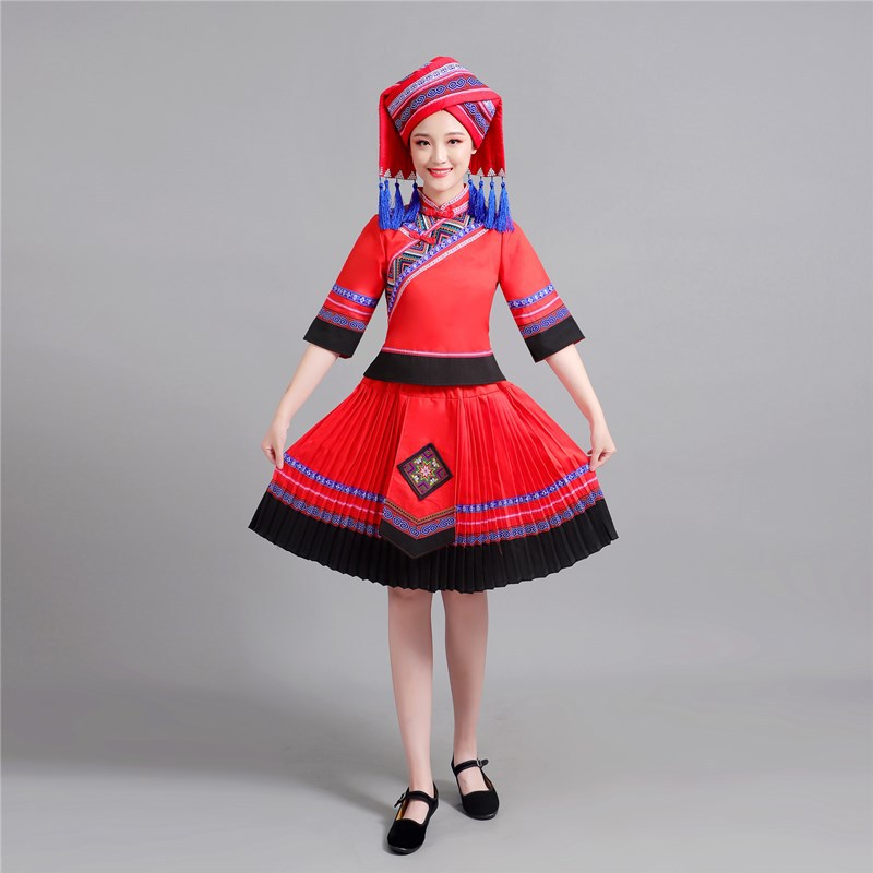 56个少数民族特色传统高山族成人女士舞台歌舞演出服舞蹈表演服装