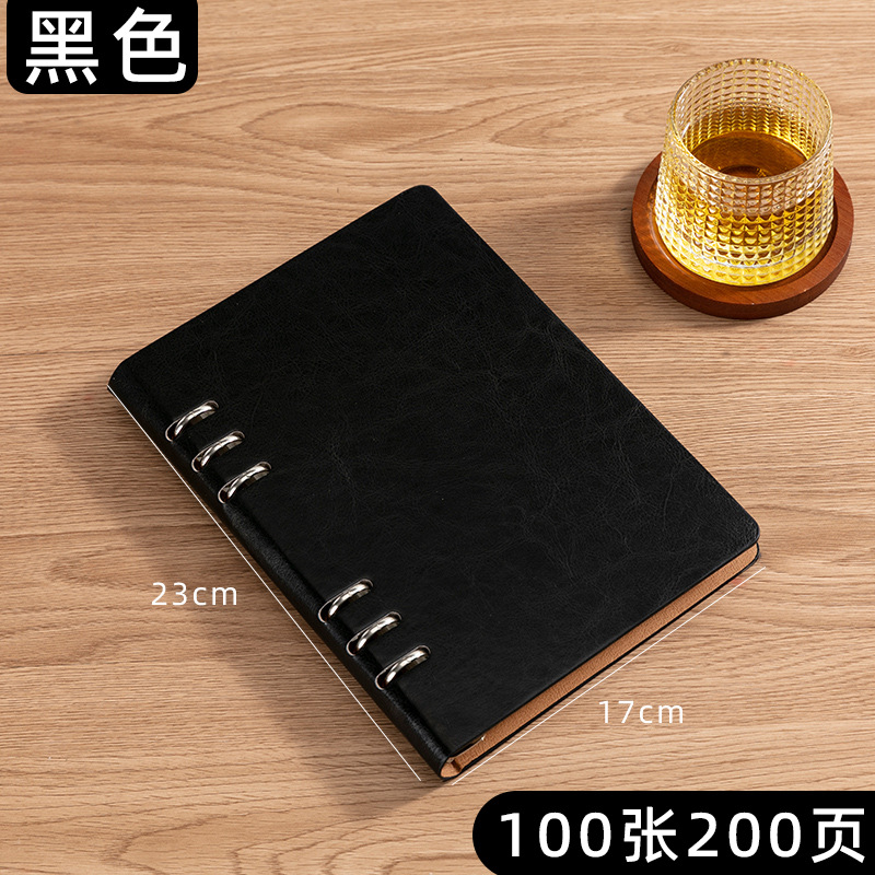 Factory Wholesale A5 Loose-Leaf Notebook B5 Business Meeting Hollow Notepad A4 Replaceable Inner Core Loose Spiral Notebook