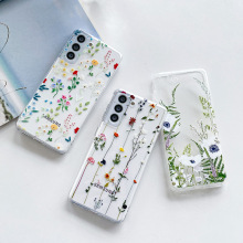 适用三星S25ultra苹果iphone17 藤蔓小清新碎花手机壳彩绘保护套