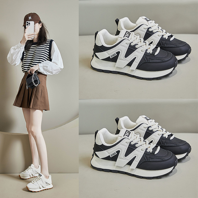 INS Korean Style New Cortez Female 2024 Spring Student Sports Running Shoes Casual Platform Tide 6682