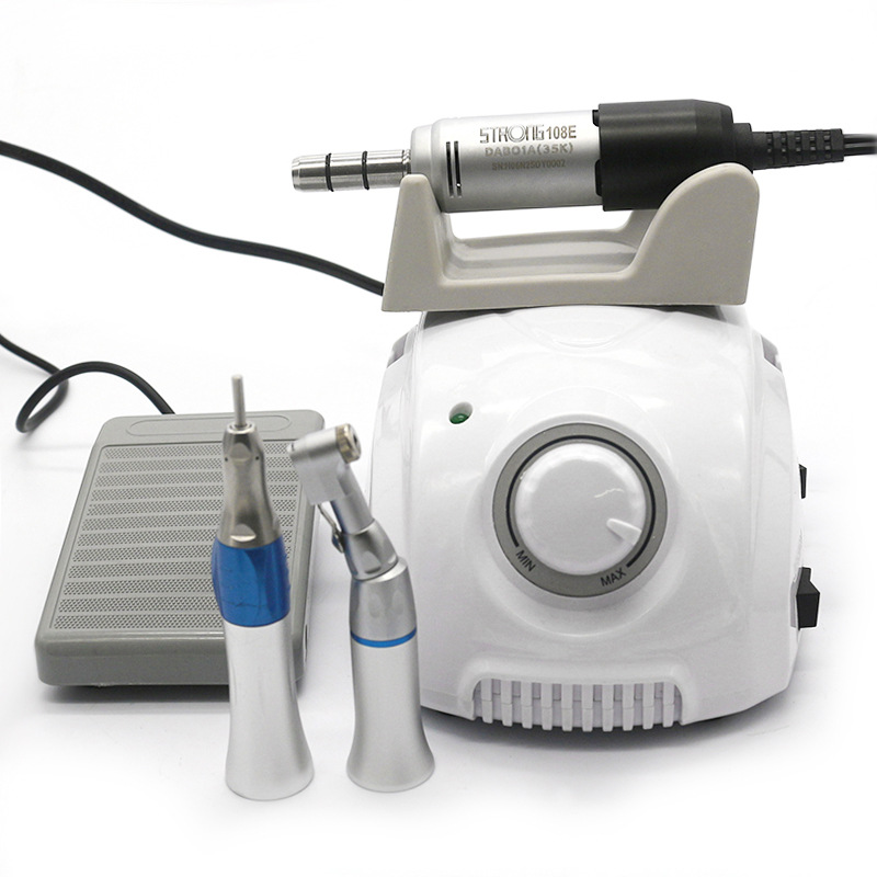 跨境小型电子c3美齿打磨机搭配一机头直弯机钻孔口腔牙齿打磨套装