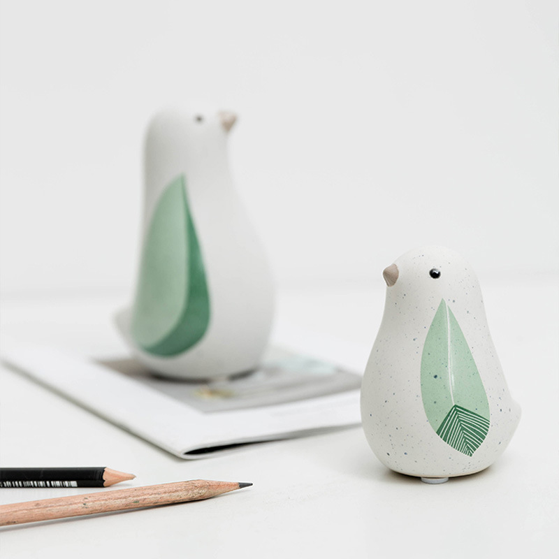 Cute Ins Style Fresh Ceramic Animal Bird Ornaments Room Desktop Cross-Border Craft Gift Soft Decoration