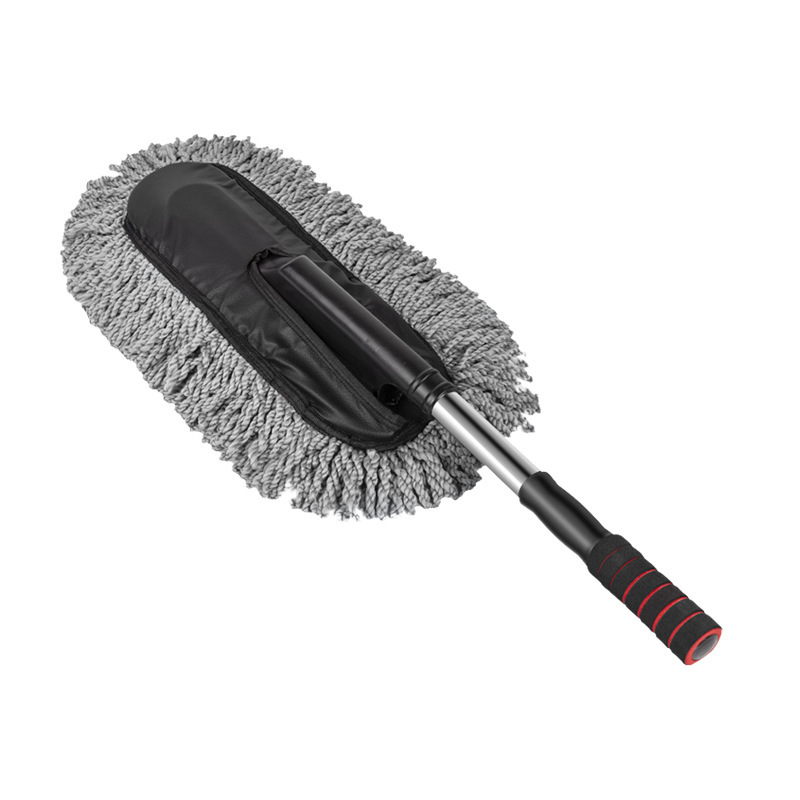 Car Wax Brush Car Retractable Cleaning Wax Brush Car Wash Mop Microfiber Wax Mop Dust Removal Wax Duster