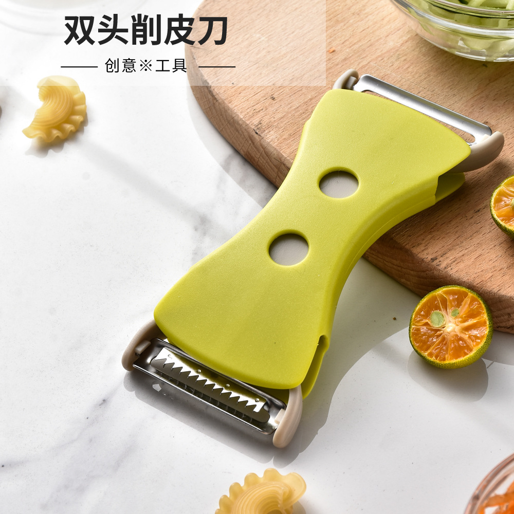 430不锈钢可转换双头瓜刨削皮刀刮皮刀水果刨皮刀土豆苹果去皮刀