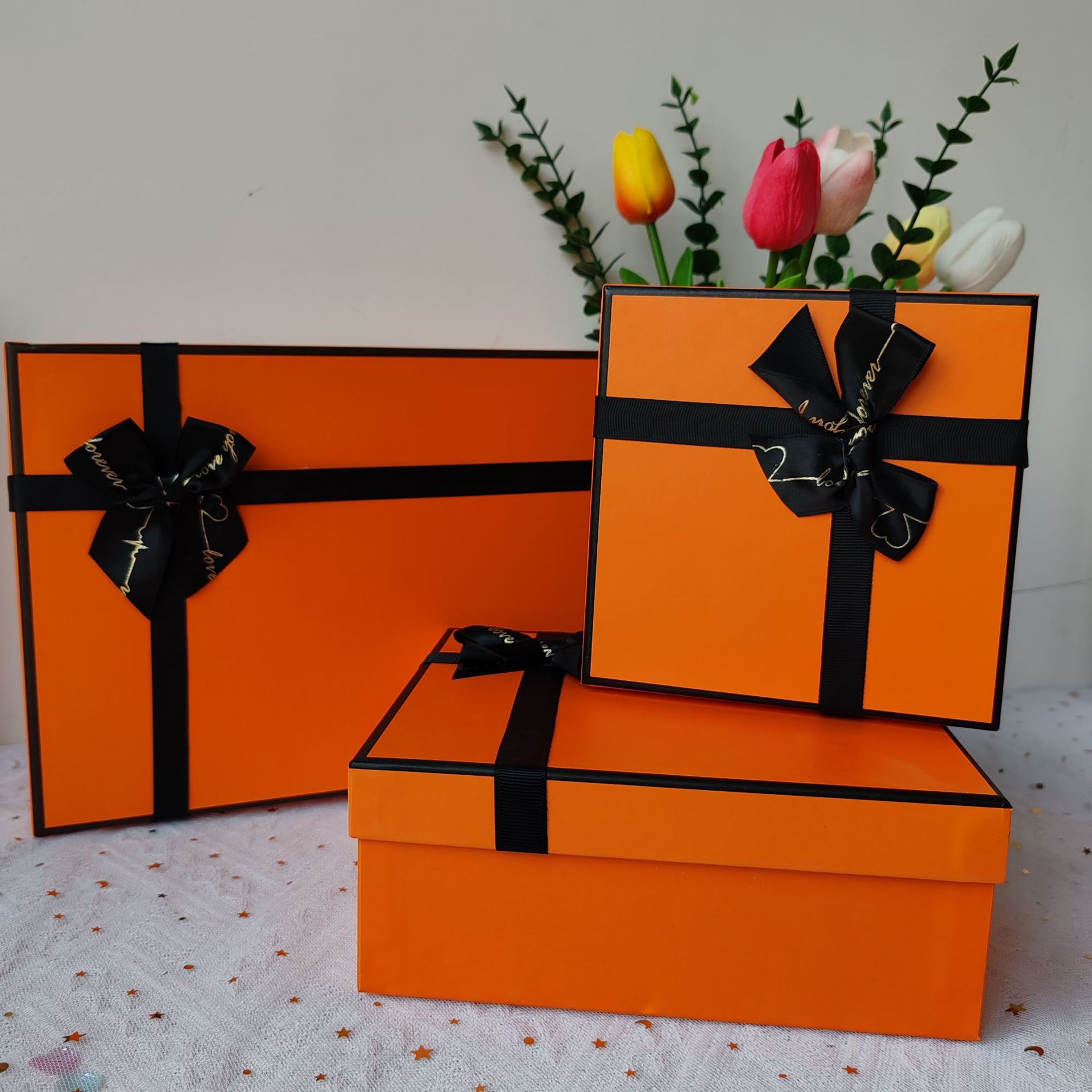 情人节520大号粉色蝴蝶结礼物盒伴手礼礼品盒化妆品衣服包装盒