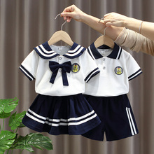 幼儿园园服套装夏季韩版童装短袖儿童polo衫小学生校服英伦风班服