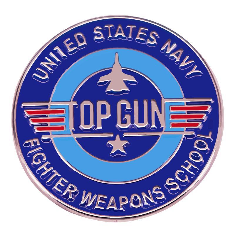 壮志凌云胸针战斗机中队飞行员标志别针金属背包珐琅搪瓷徽章饰品