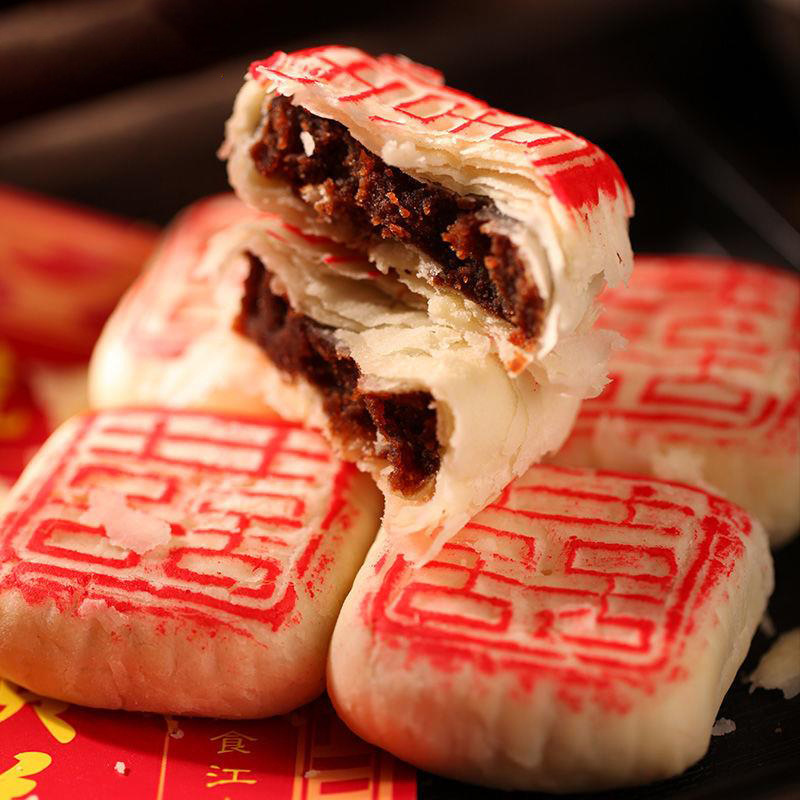 白皮喜字饼订婚结婚喜饼传统老式手工糕点中式婚礼点心批发160g