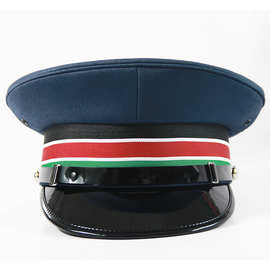 新式军帽香港式大盖帽形象岗机长平顶大檐帽子