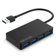 Black Ultra-thin 4-port USB 3.0 HUB 1分4分线器电脑集线器