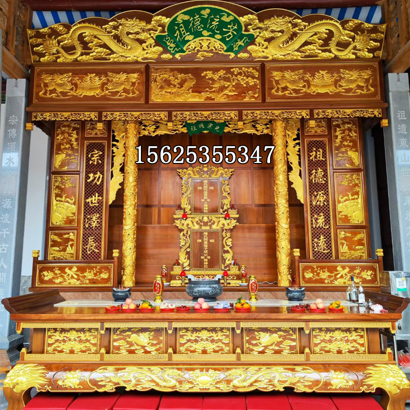 供台菩萨佛龛神龛立柜神台宗氏祠堂实木爷文武-阿里巴巴