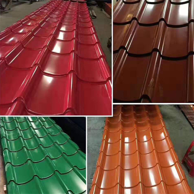 现货压型铁皮彩钢瓦 屋顶波浪彩钢瓦 屋顶隔热瓦楼承板仿古琉璃瓦