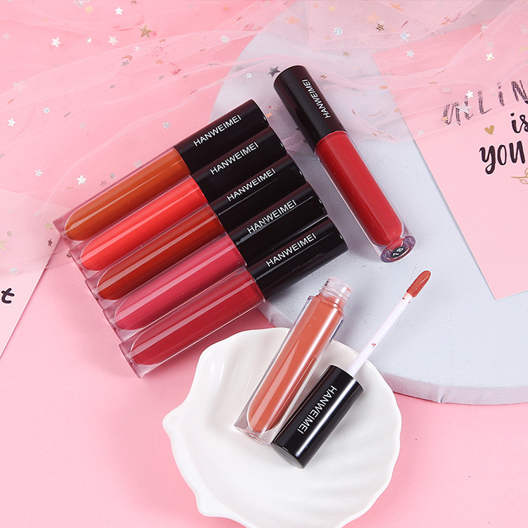 韩维美唇釉哑光雾面不易掉色不易沾杯唇液唇彩口红易上色一件代发