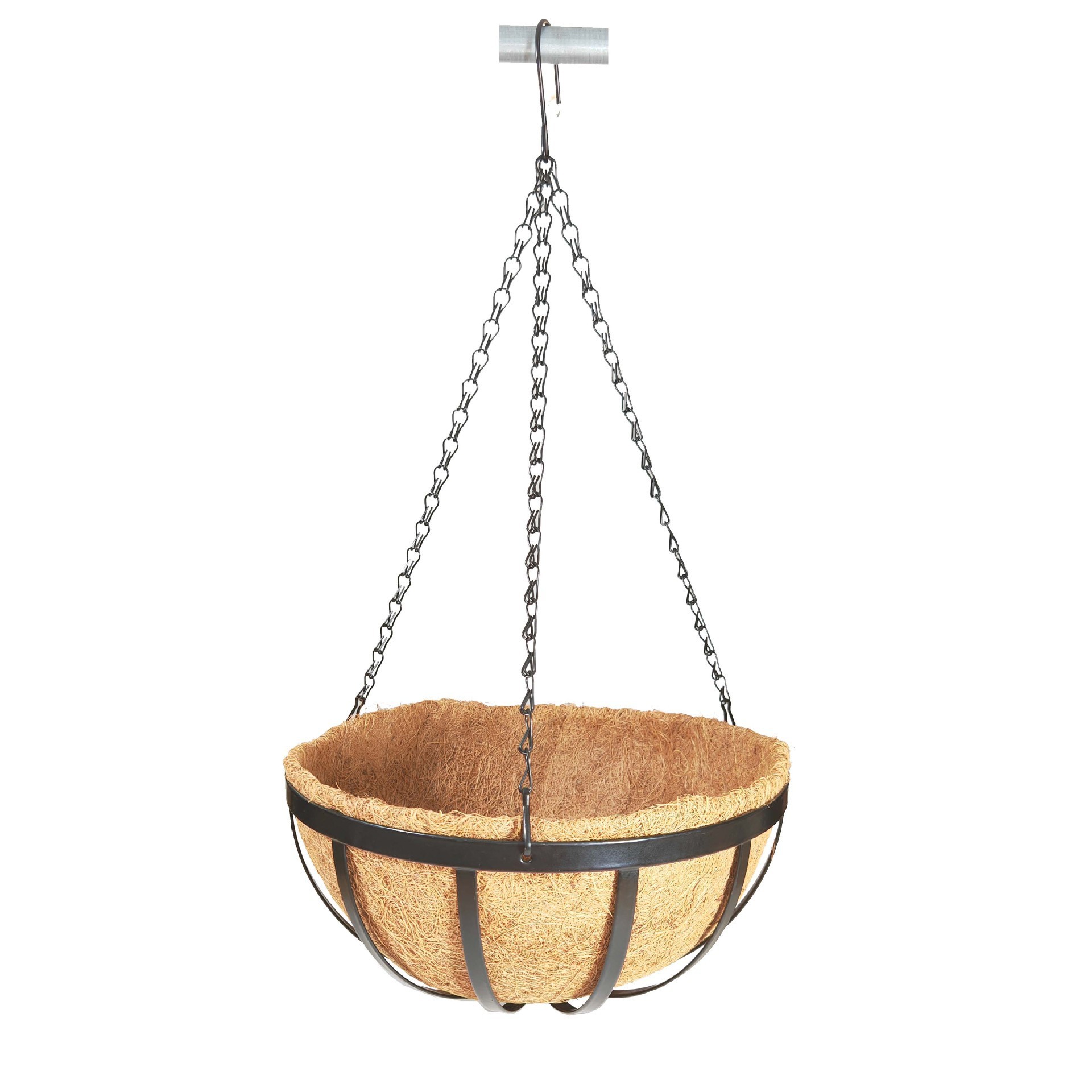 Factory Direct round Iron Coconut Palm Flower Pot Hanging Basket Coconut Clothes Flower Basket Hanging Pots Hanging Basket Hanging Flower Pot Cross-Border Gardening