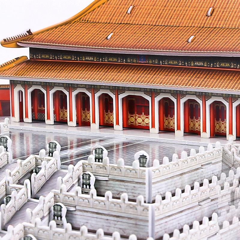 上新了故宫 紫禁城太和殿角楼3d立体拼图建筑模型拼装成年人减压