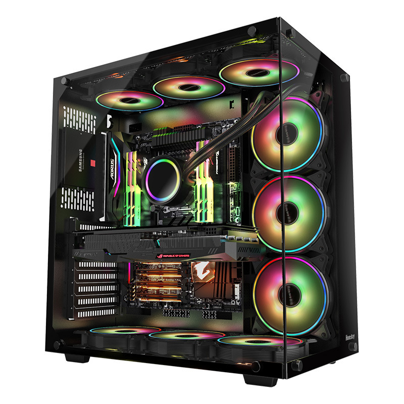 航嘉mvp apollo 阿波罗 电脑机箱全侧透明台式机主机atx水冷matx