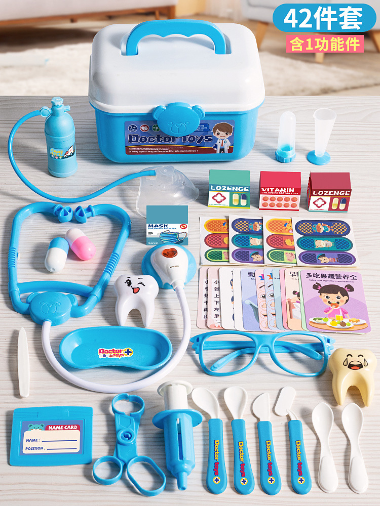 Cross-Border Doctor Toy Set Children Play House First Aid Kit Tool Trolley Case Girl Nurse Injection Stethoscope