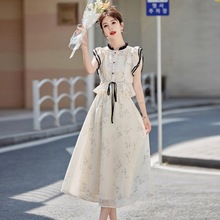 香港大牌小香风套装裙女时尚优雅新中式国风三件套连衣裙
