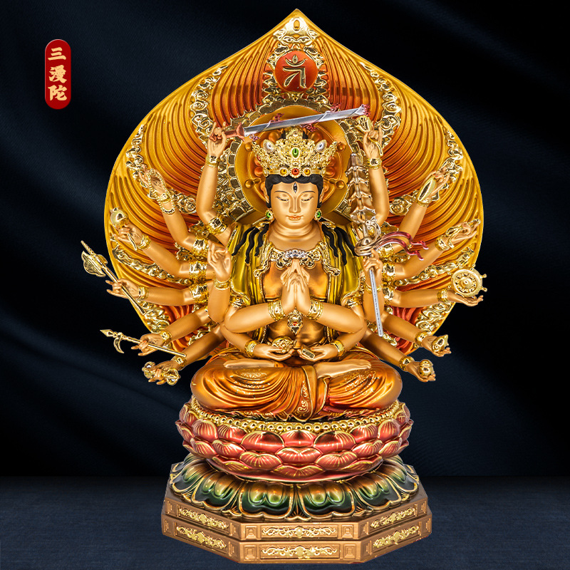 三漫陀准提佛母准提菩萨佛像摆件居家供奉准胝观音七俱胝佛母菩萨