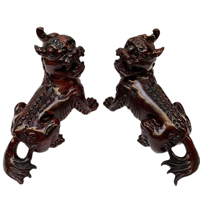 钰程本命年 32厘米谛听玉石摆件吉祥物礼品工艺品地藏王坐骑瑞兽