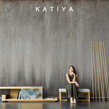 Katiya北欧简约现代轻奢布工业风客厅电视背景墙壁纸无缝壁纸壁画