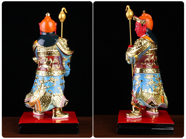 文判官武判官神像道家文武判官树脂佛像居家供奉家用摆件彩绘12寸