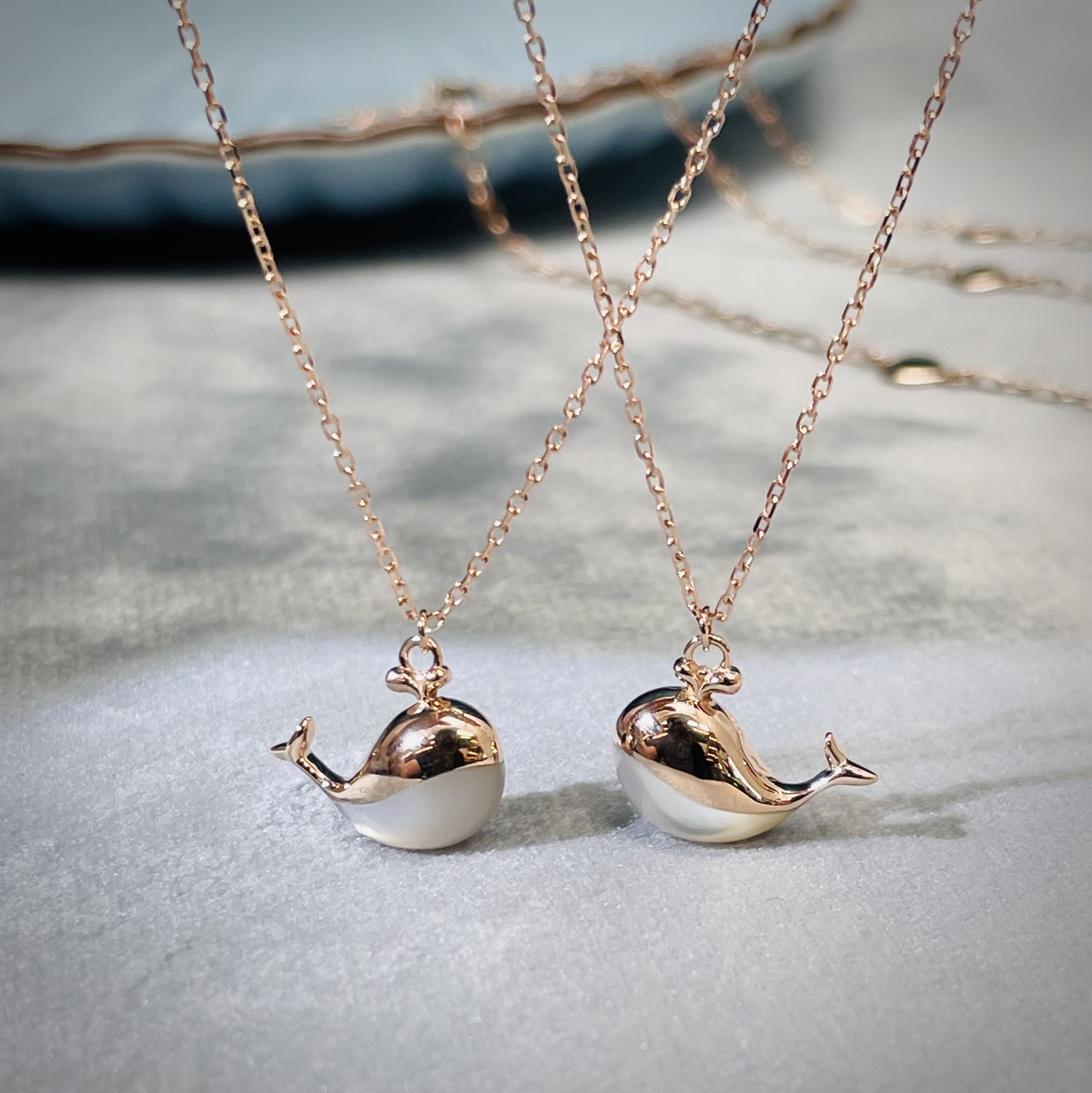 s925纯银小鲸鱼吊坠 甜美轻奢 小众设计创意可爱 简约百搭女项链